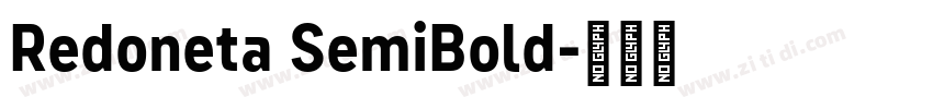 Redoneta SemiBold字体转换
